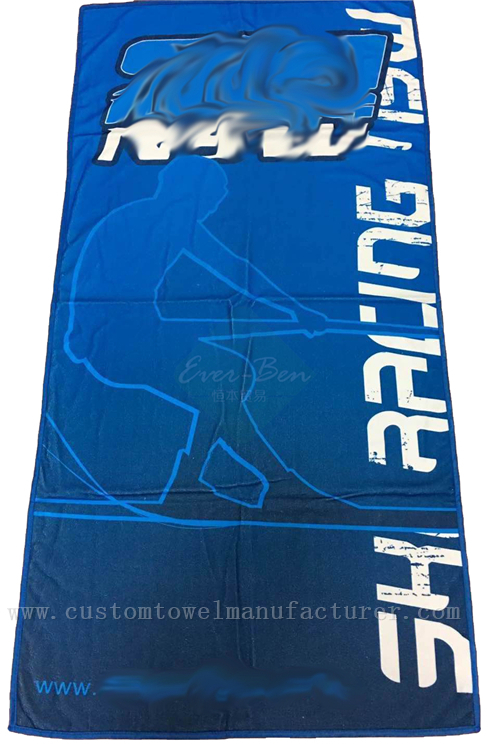 China Bulk custom Large Square Quick Dry Sport Towels|Printing Beach Towels Supplier|Custom Blue Microfiber Fast Dry Gym Towel Producer for Europe Germany France